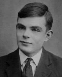 Foto tipo carnet de Alan Turing con 16 años.