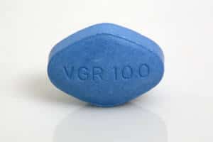 Foto de la pastilla azul de viagra.