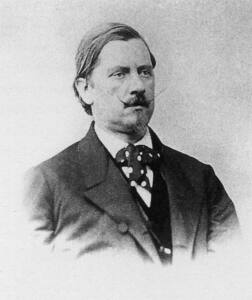 Foto retrato en blanco y negro de Karl Maria Kertbeny de 1865