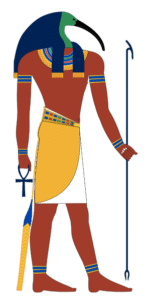 Toth, antiguo dios egipcio representado a menudo como un hombre con cabeza de ibis.
